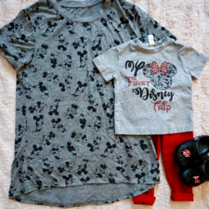 My first Disney Trip adult and toddler outfit